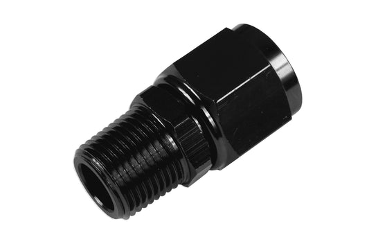 Racor AN-6 JIC Abocardado a 1/8 NPT Hembra-Macho Recto Negro