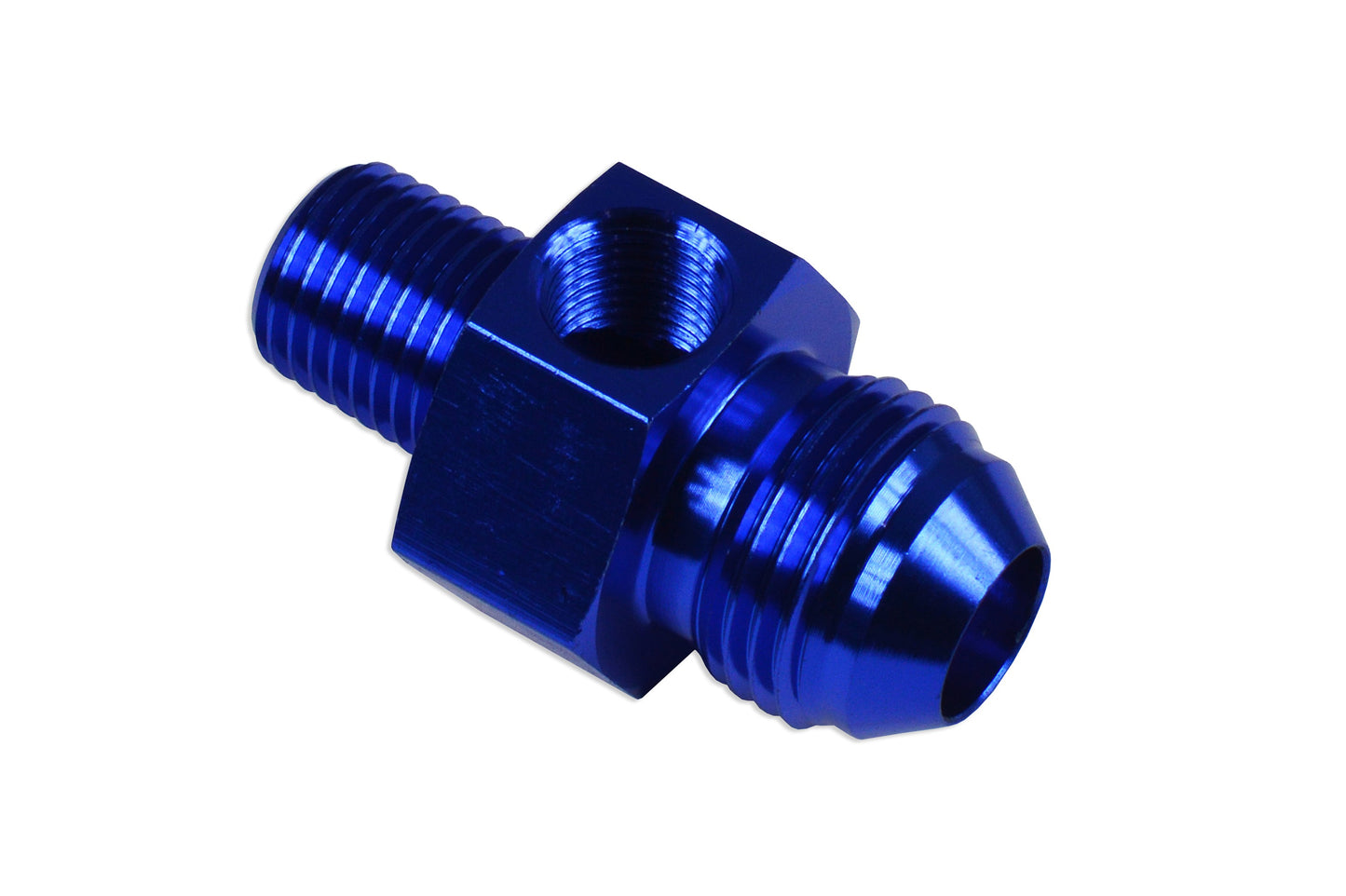 Adaptador de Combustible AN6 AN -6 a 3/8 NPT en Línea 1/8 NPT Azul