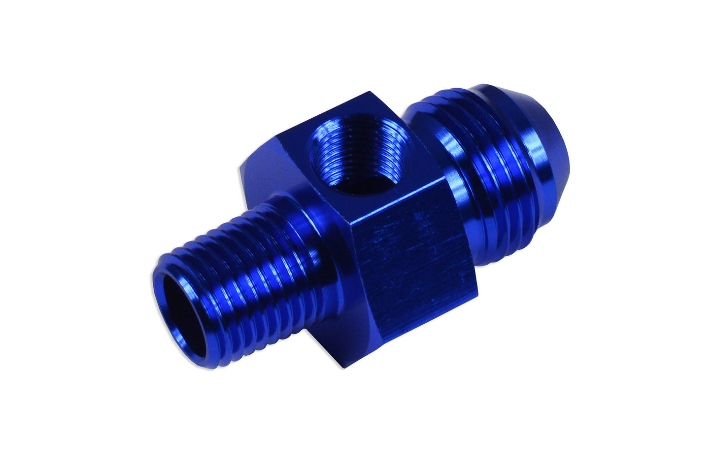 Adaptador de Combustible AN6 AN -6 a 3/8 NPT en Línea 1/8 NPT Azul - Imagen 4