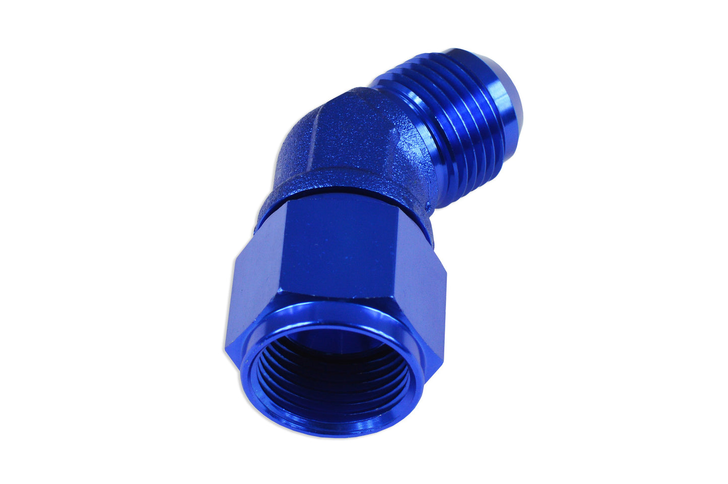 Adaptador AN6 45º Hembra-Macho Para Manguera, Azul - Imagen 3