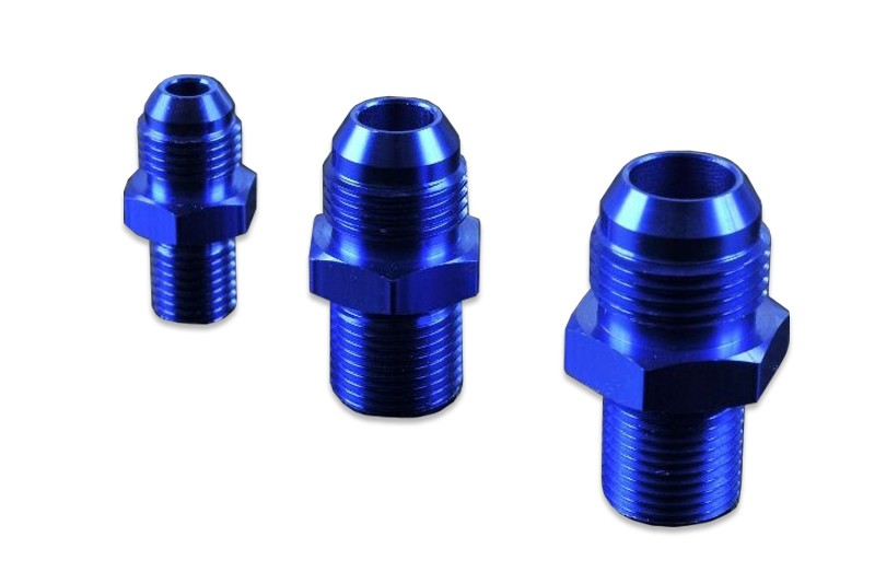 Racor AN -6 JIC Abocardado a M14x1.5 Macho-Macho Azul - Imagen 4