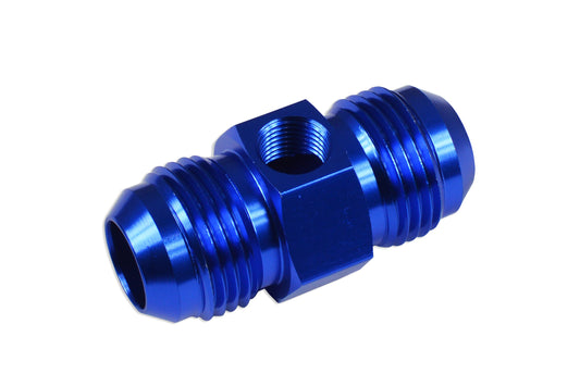Adaptador AN6 AN-6 Macho-Macho con Puerto Inline 1/8 NPT Presión Aceite Combustible Azul