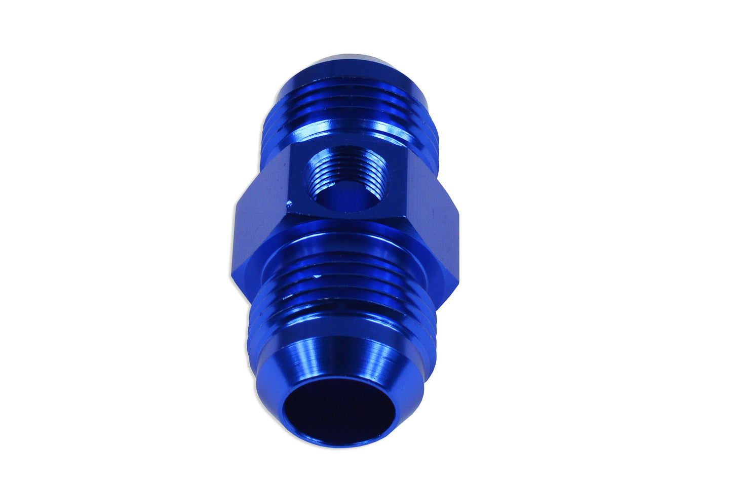 Adaptador AN6 AN-6 Macho-Macho con Puerto Inline 1/8 NPT Presión Aceite Combustible Azul - Imagen 4