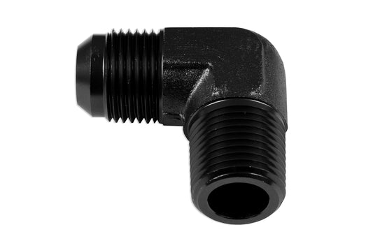 Adaptador AN8-1/2 NPT 90º Macho-Macho, Racor de Manguera Negro