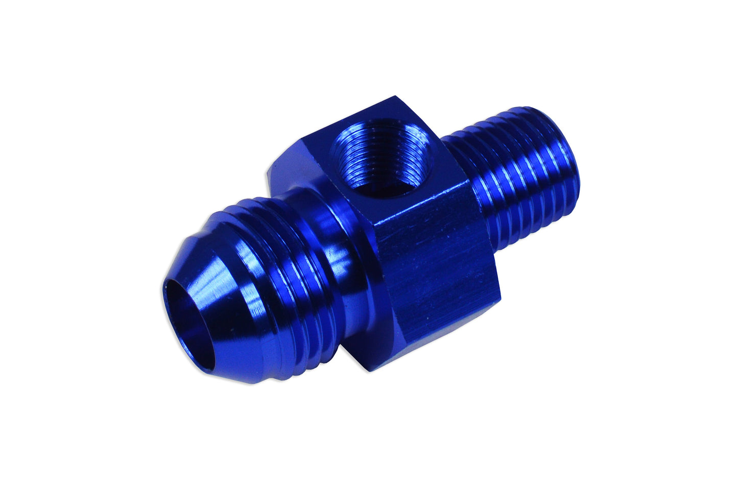 Adaptador de Combustible AN8 AN -8 a 1/4 NPT, 1/8 NPT, Azul