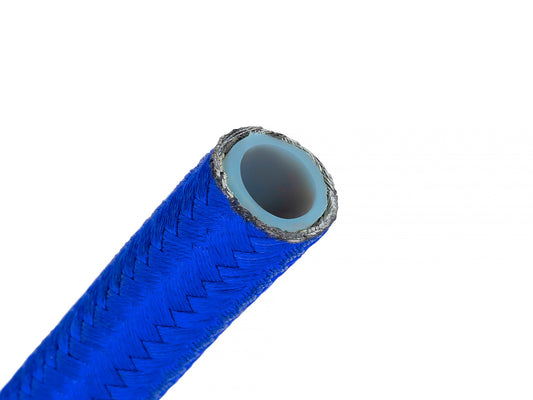 Manguera de Combustible AN8 10mm (3/8") PTFE Teflón Trenzada Azul