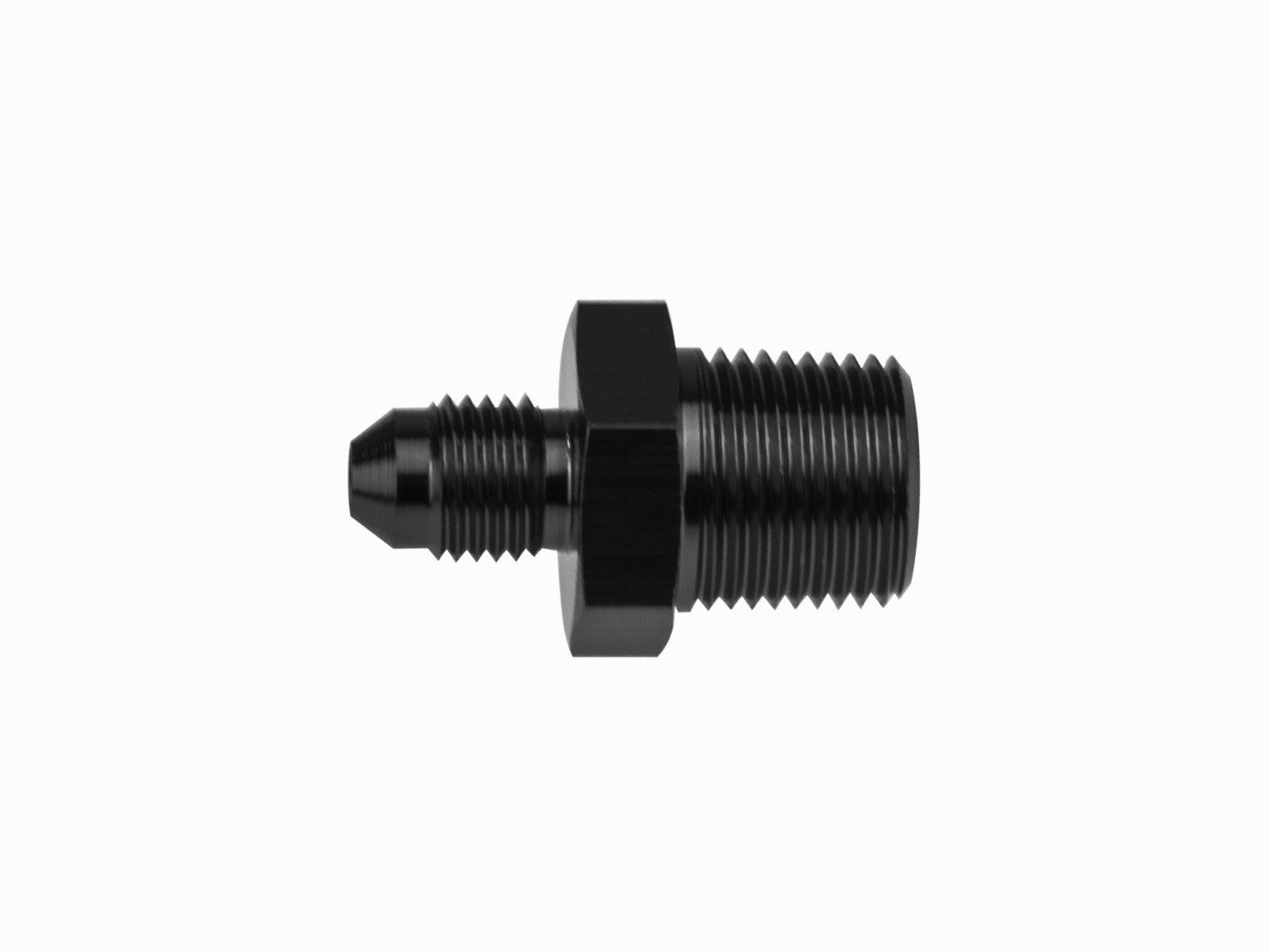 Adaptador Racor Abocardado JIC AN8 a NPT 3/4 Recto Negro