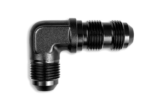 Adaptador AN8 JIC Abulkado 90º Macho Para Manguera Combustible Negro