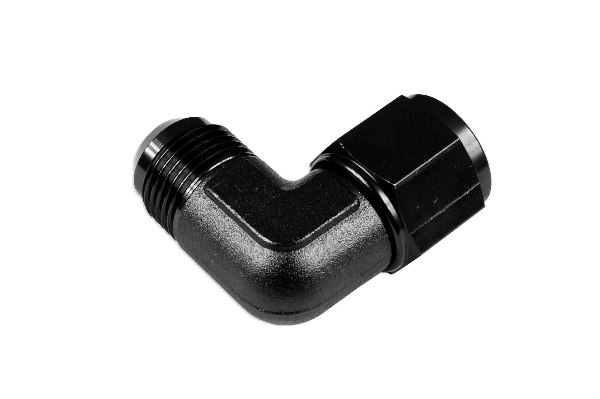 Adaptador AN8 90º Hembra-Macho para Manguera, Negro - Imagen 4