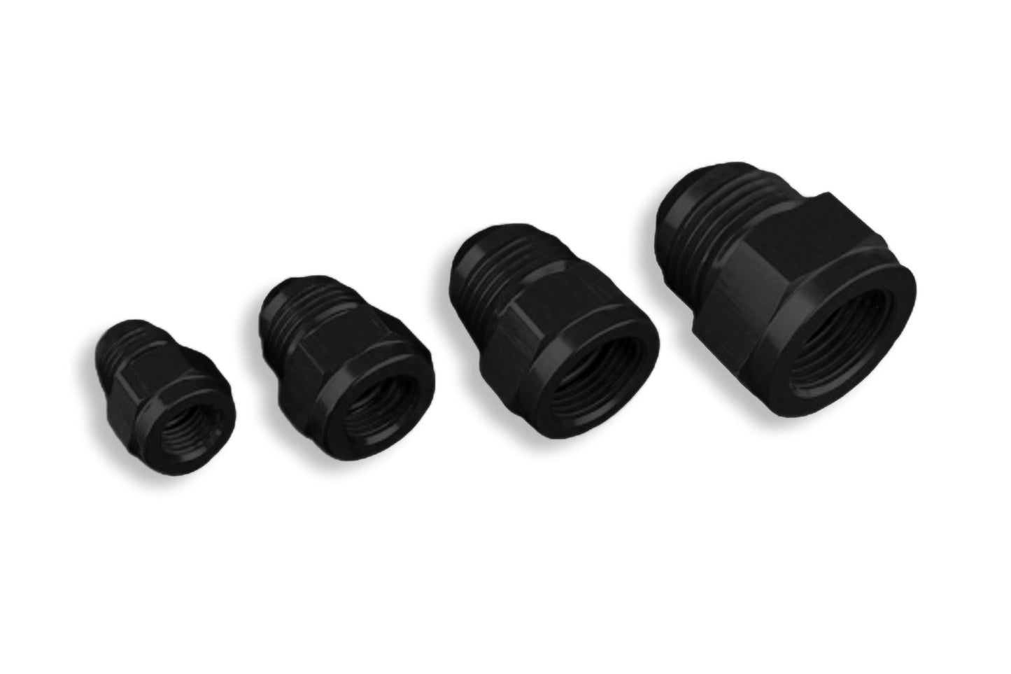 Adaptador AN8 Macho a AN6 Hembra, Racor de Manguera JIC, Negro - Imagen 2