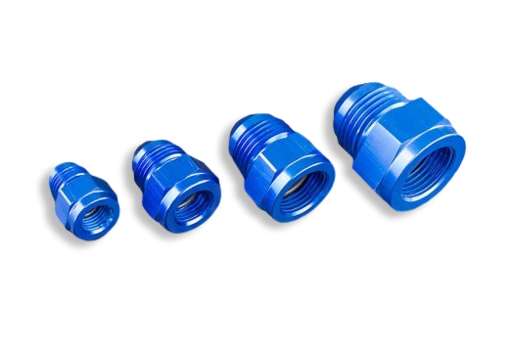 Adaptador AN8 Macho a AN6 Hembra, Racor de Manguera Reductor JIC - Azul - Imagen 3