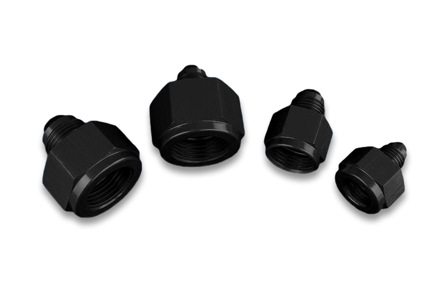 Adaptador AN8 Hembra a AN6 Macho, Racor de Manguera Reductor JIC, Negro