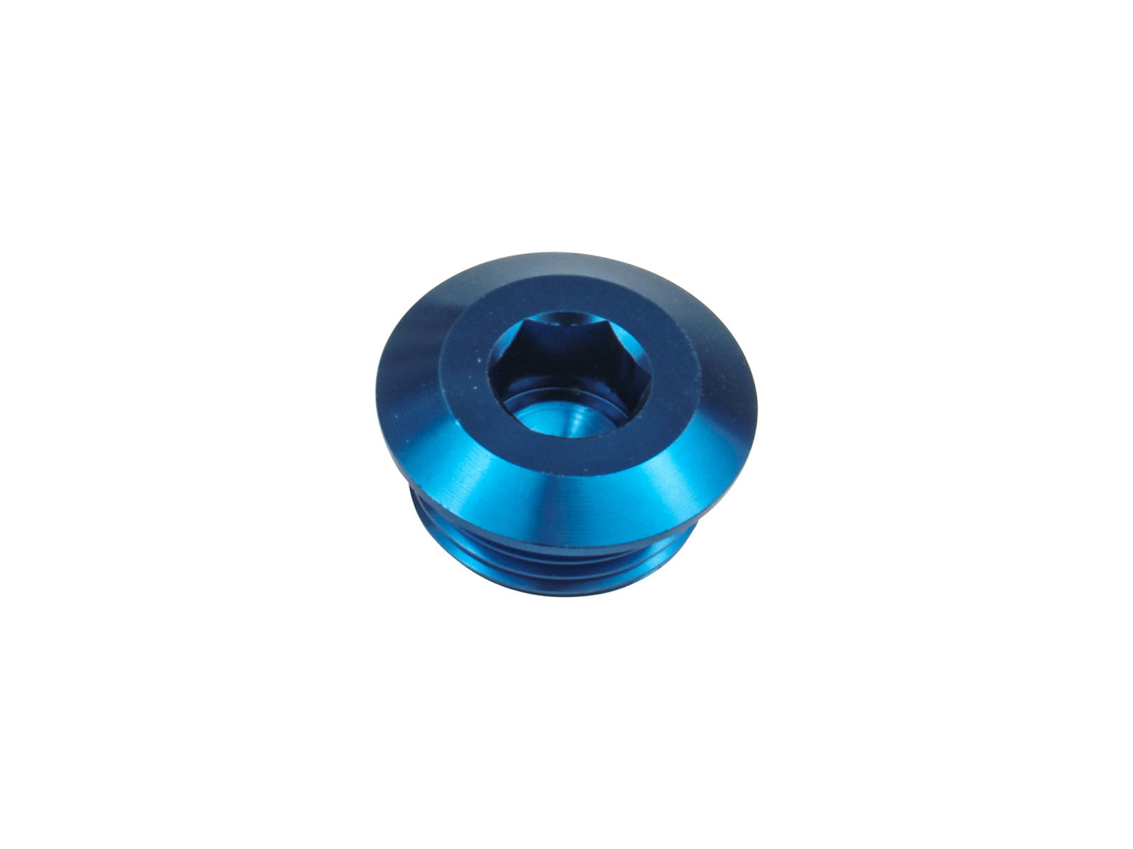 Tapón Ciego AN8 Allen Hexagonal Macho Azul para Combustible/Aceite