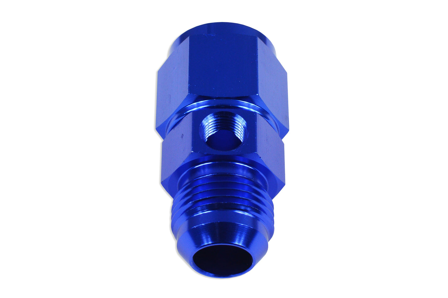 Adaptador T Racor AN8 Hembra-Macho, 1/8 NPT, Manómetro Presión Aceite/Combustible, Azul - Imagen 3