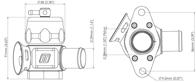 Válvula Blow Off Turbosmart TS-0205-1026 Dual Port Nissan Skyline GTR GTS-T R32 R33 R34 Stagea - Imagen 4