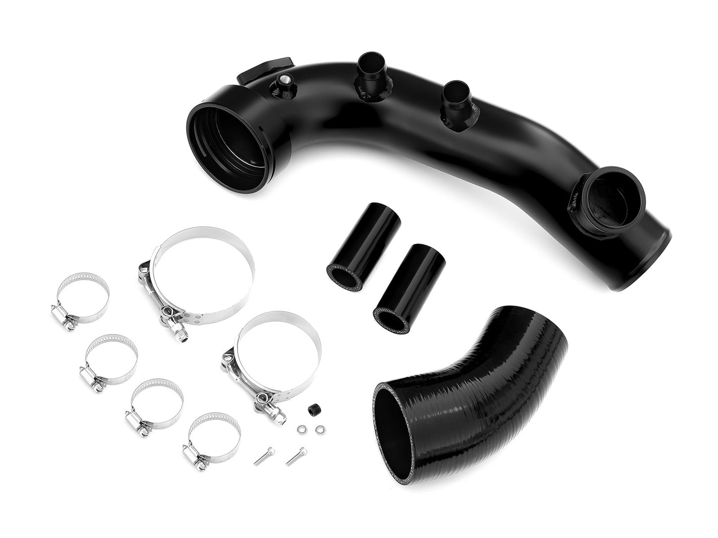 Charge Pipes BMW N54 135i 335i 1M con Brida para Blow Off 50mm Negro - Imagen 2