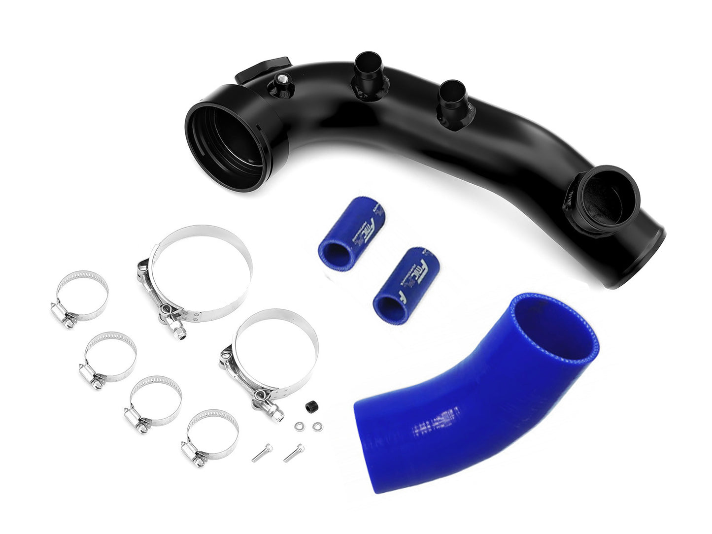Charge Pipes BMW N54 135i 335i 1M con Brida para BOV 50mm Azul - Imagen 3
