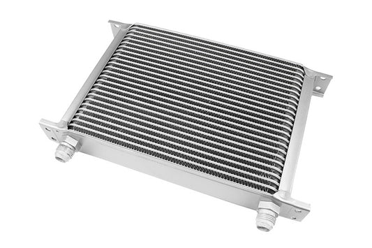 Radiador de Aceite 25 Filas, Racores 7/8" (AN10) Plata