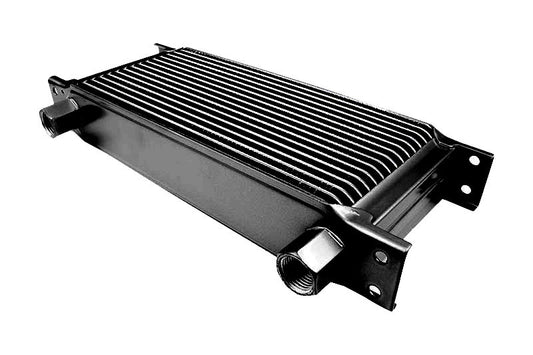 Radiador de Aceite 16 Filas, Racores Hembra 1/2", Negro