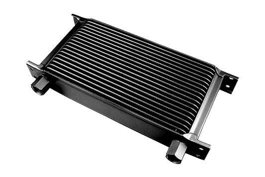 Radiador de Aceite 19 Filas, Racores Hembra 1/2", Negro