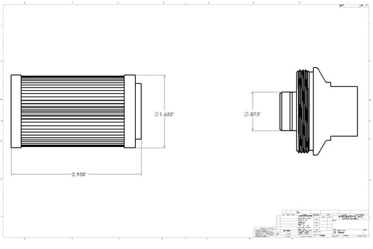 Filtro de Combustible Aeromotive 12304, 100 Micras ORB-10