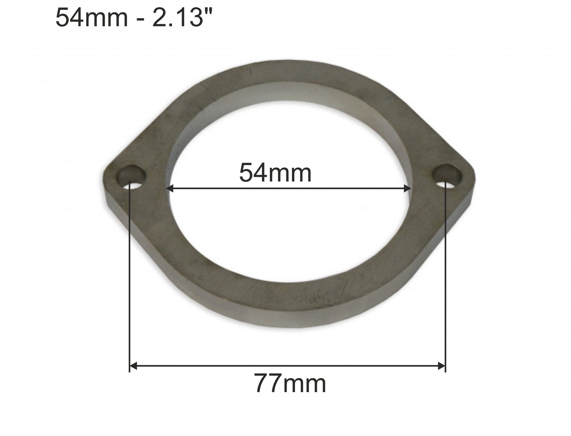 Brida de Escape Acero Inox SS304 54mm 2 Tornillos