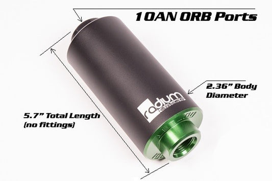 Filtro de Combustible de Alto Caudal Radium Engineering, Inoxidable, 100 Micrones