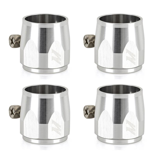 Mishimoto MMHXF-06-4-SL Tapones AN6 de Aluminio, Acabado Hexagonal, Plata - Imagen 2