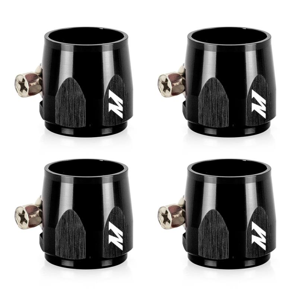 Mishimoto MMHXF-04-4-BK Tapones AN4 de Aluminio Negro