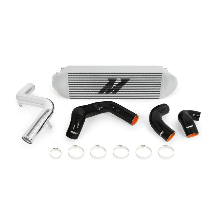 Kit Intercooler Mishimoto MMINT-FOST-13KPSL Ford Focus ST 13-18 Plata con Charge Pipes Pulidos