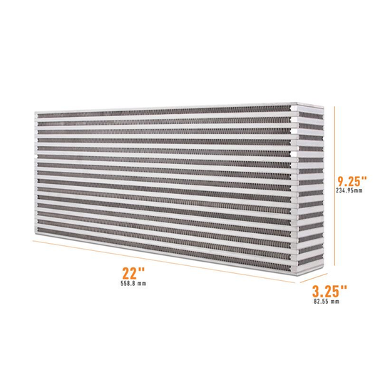 Núcleo Intercooler Mishimoto MMUIC-10 Barras/Placas 559x235x83mm