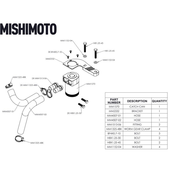 Mishimoto MMBCC-F80-15CBE Catch Can para BMW F80 M3/M4 15-20 - Imagen 5
