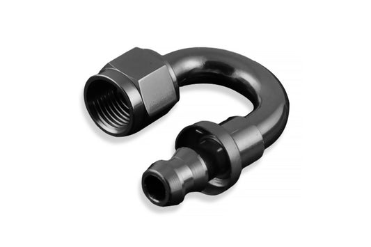 Racor AN10 Push-On 180º, Negro