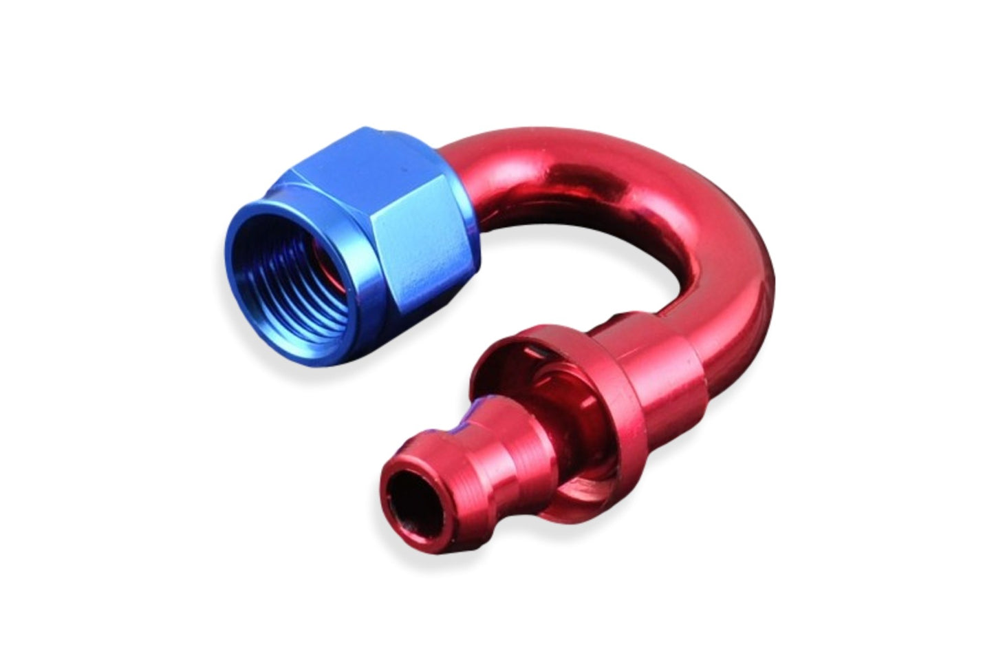 Racor AN6 Push-On 180º Rojo