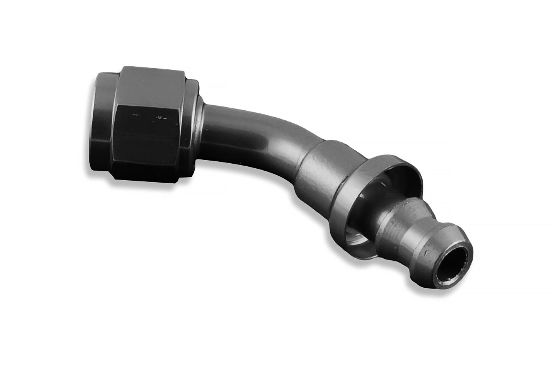 Racor AN4 Push-On 45º, Negro