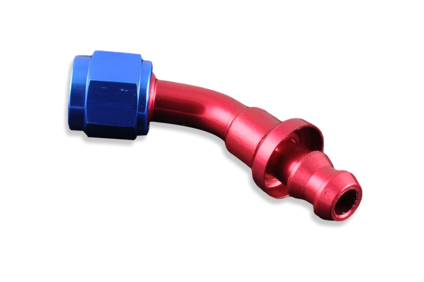 Racor AN4 Push-On 45º Rojo