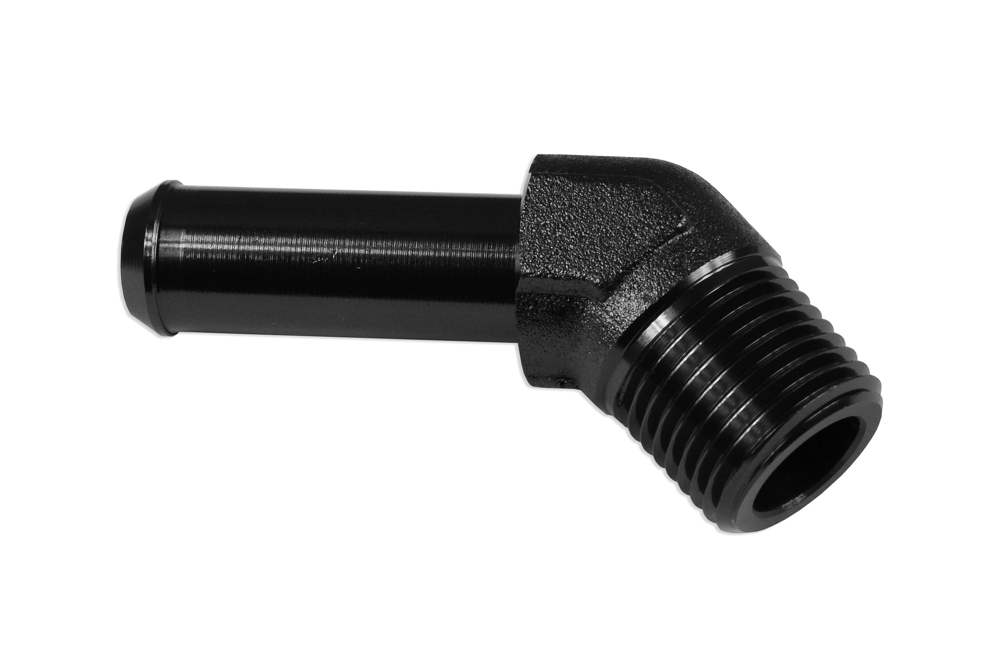 Racor 45º 1/2 NPT a Niple 5/8", Negro - Imagen 2