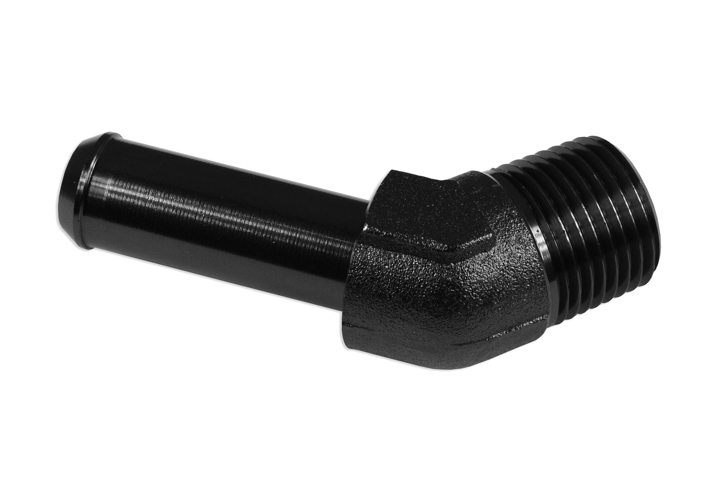 Racor 45º 1/8 NPT a Niple 1/4", Negro - Imagen 2