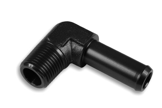 Racor 90º 1/2 NPT a Niple 5/8", Negro