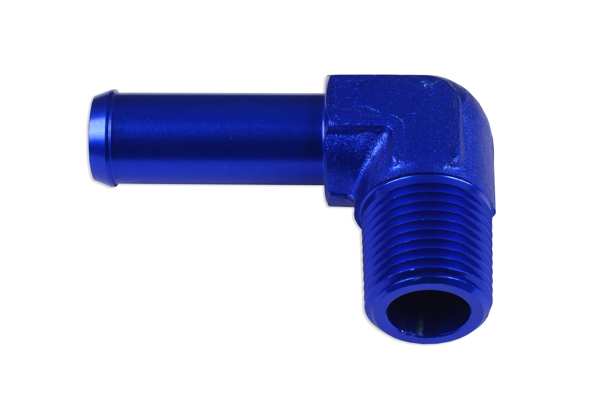 Racor 90º 1/2 NPT a Niple 5/8", Azul - Imagen 2