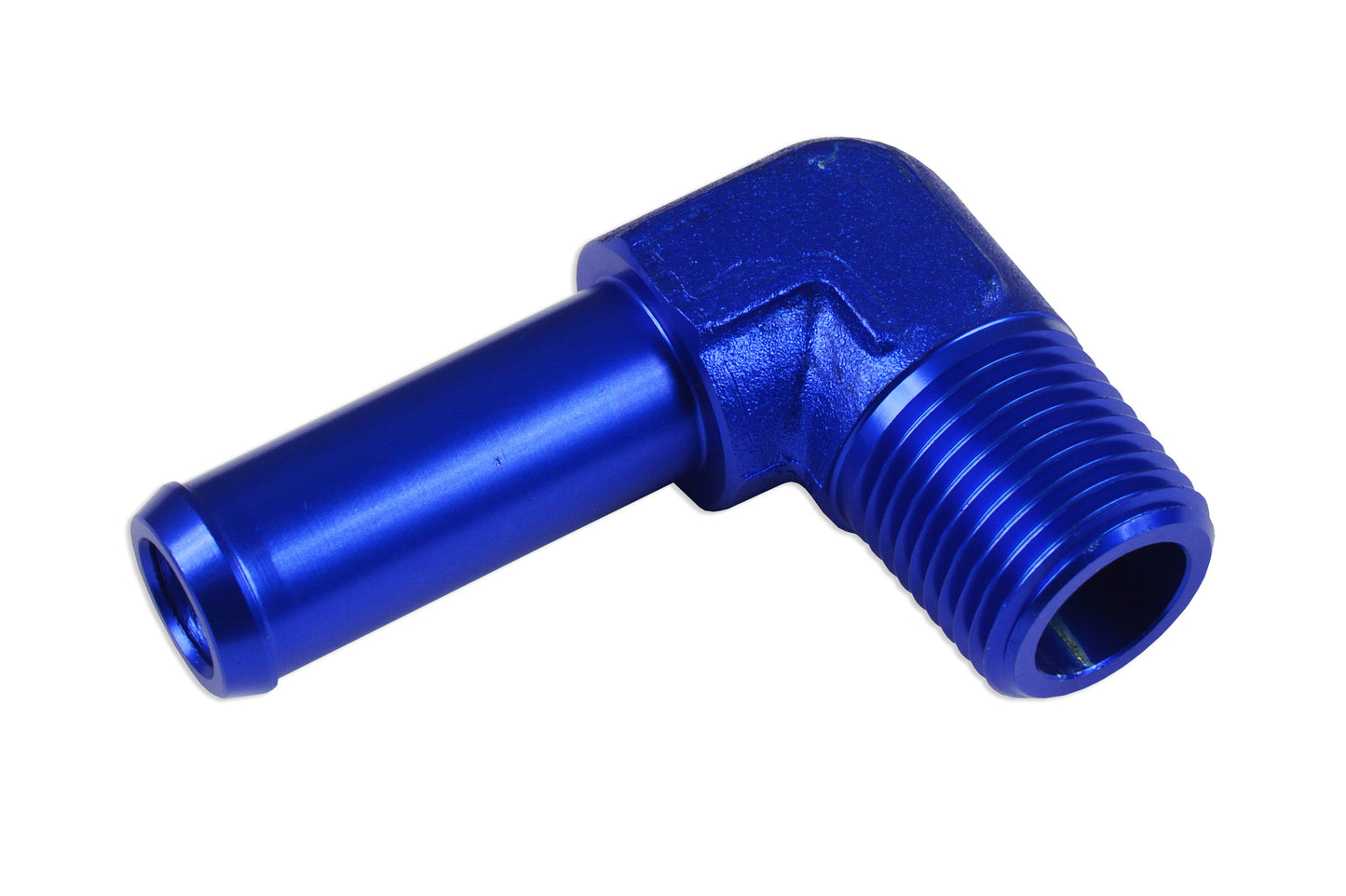 Racor 90º 1/2 NPT a Niple 5/8", Azul - Imagen 3