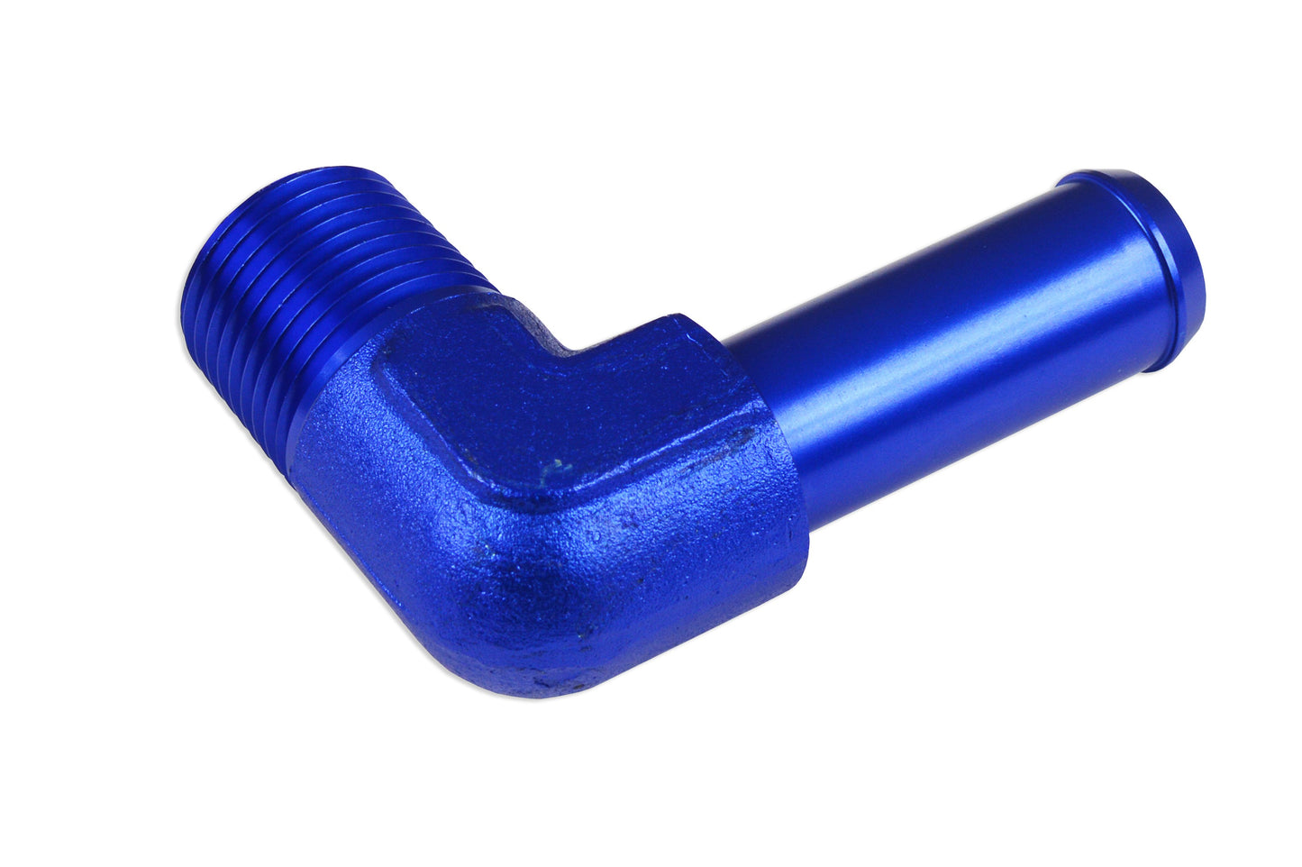 Racor 90º 1/4 NPT a Niple 3/8", Azul - Imagen 3