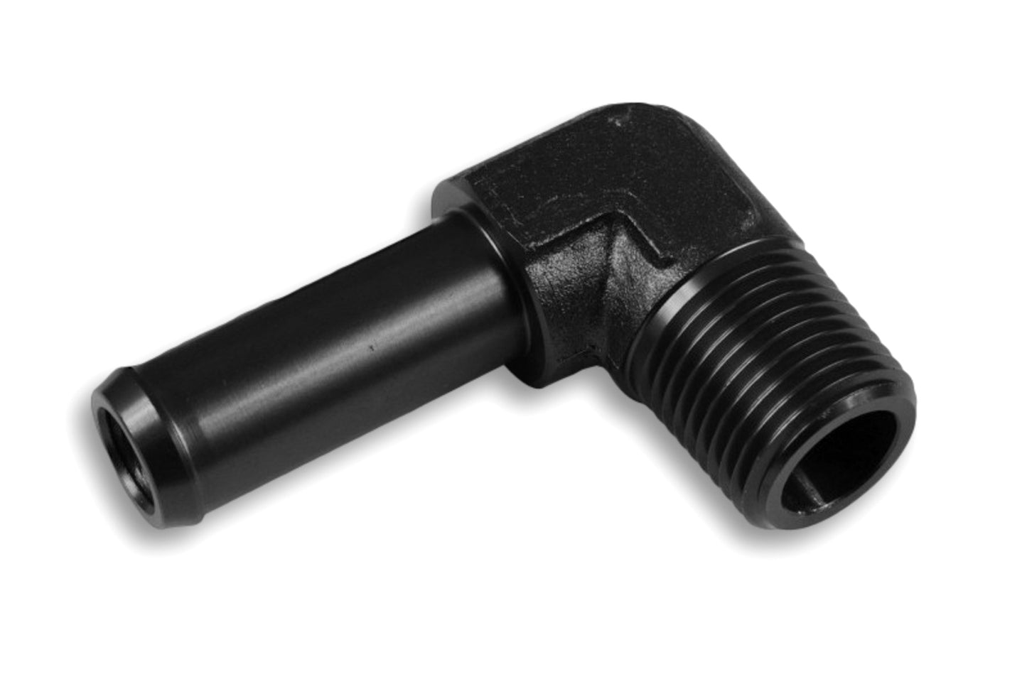 Racor 90º 1/8 NPT a Niple 1/4", Negro - Imagen 2