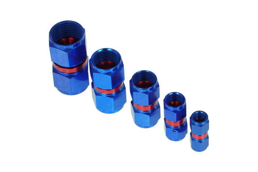 Conector AN4 Hembra-Hembra Azul