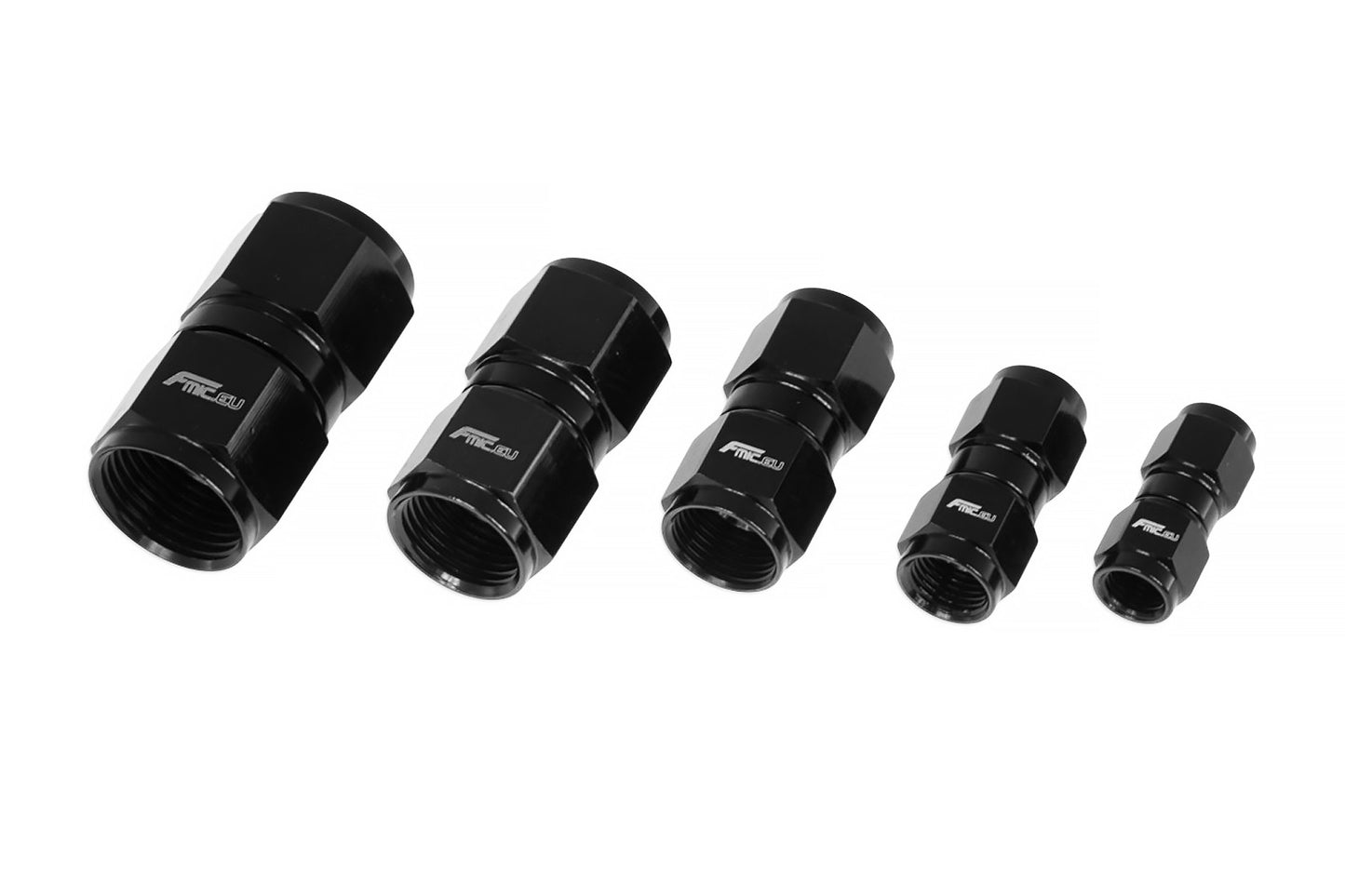 Conector AN8 Hembra-Hembra Negro