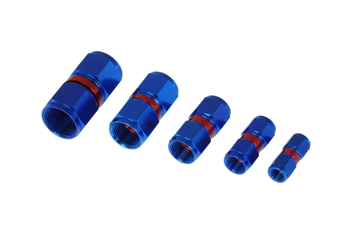 Conector AN8 Hembra-Hembra Azul