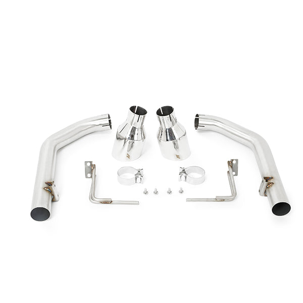 Mishimoto MMEXH-MUS8-15ARP Axle-Back Race, Salidas Pulidas, Ford Mustang GT 15-17