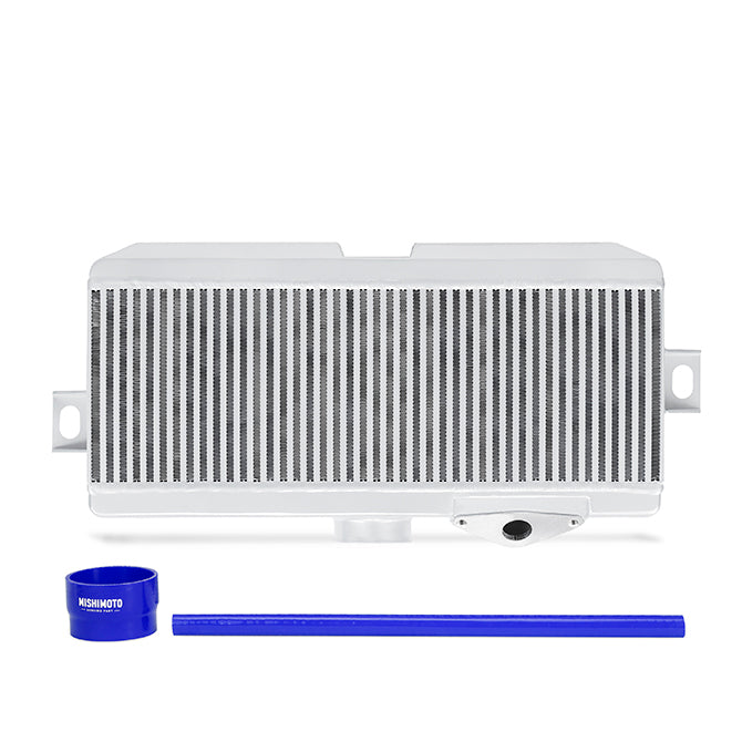 Kit Intercooler Mishimoto MMTMIC-STI-08SLBL Top Mount Subaru WRX STI 08+ Plata con Manguitos Azules