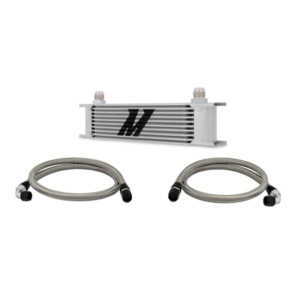 Kit Radiador de Aceite Universal Mishimoto MMOC-U 10 Filas Plata - Imagen 2