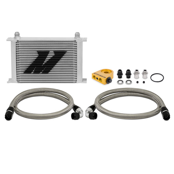 Mishimoto MMOC-UHT Kit Radiador de Aceite Termostático Universal 25 Filas Plata